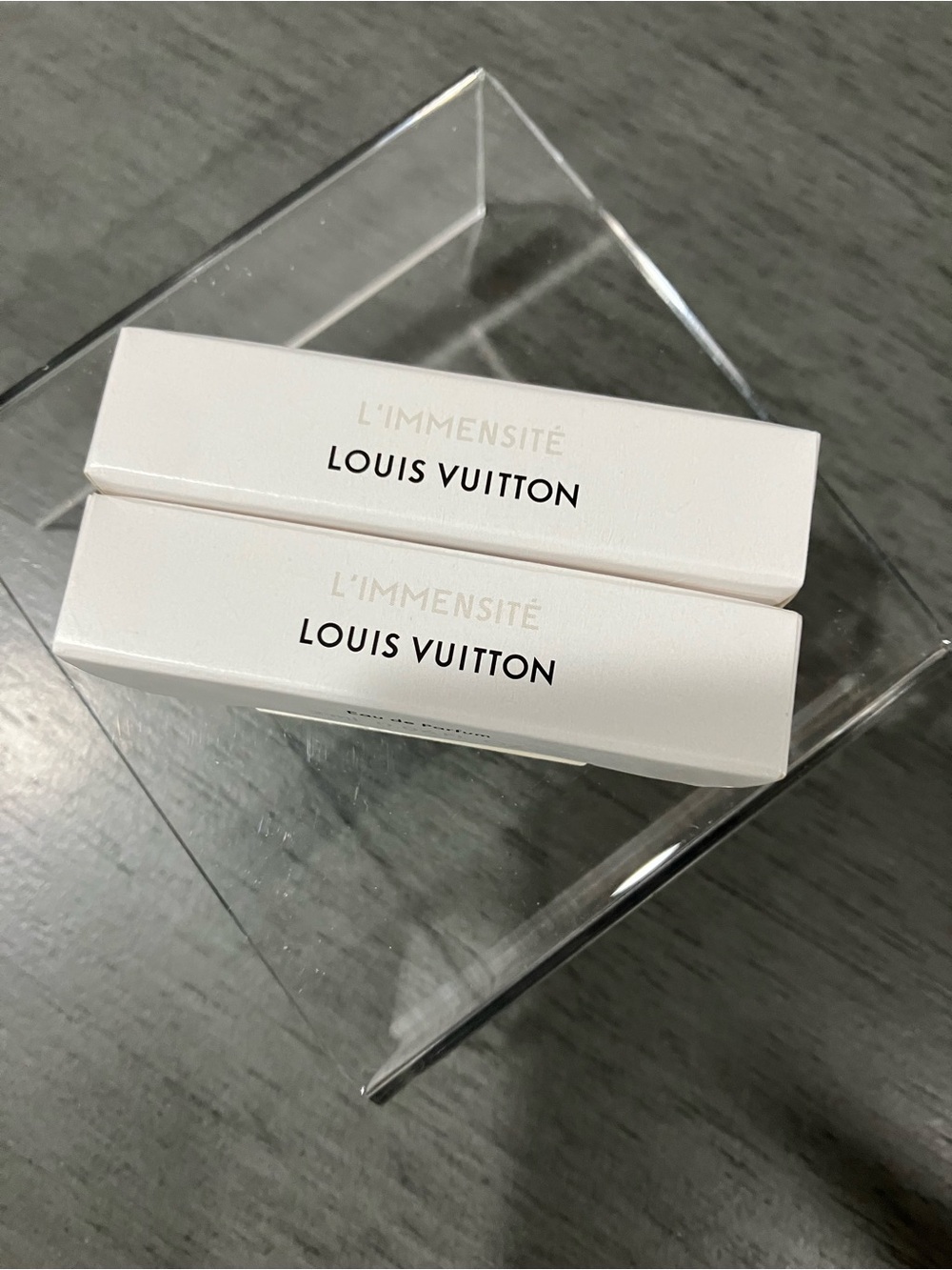 2 Louis Vuitton L'Immensité Men’s samples ‘empty’